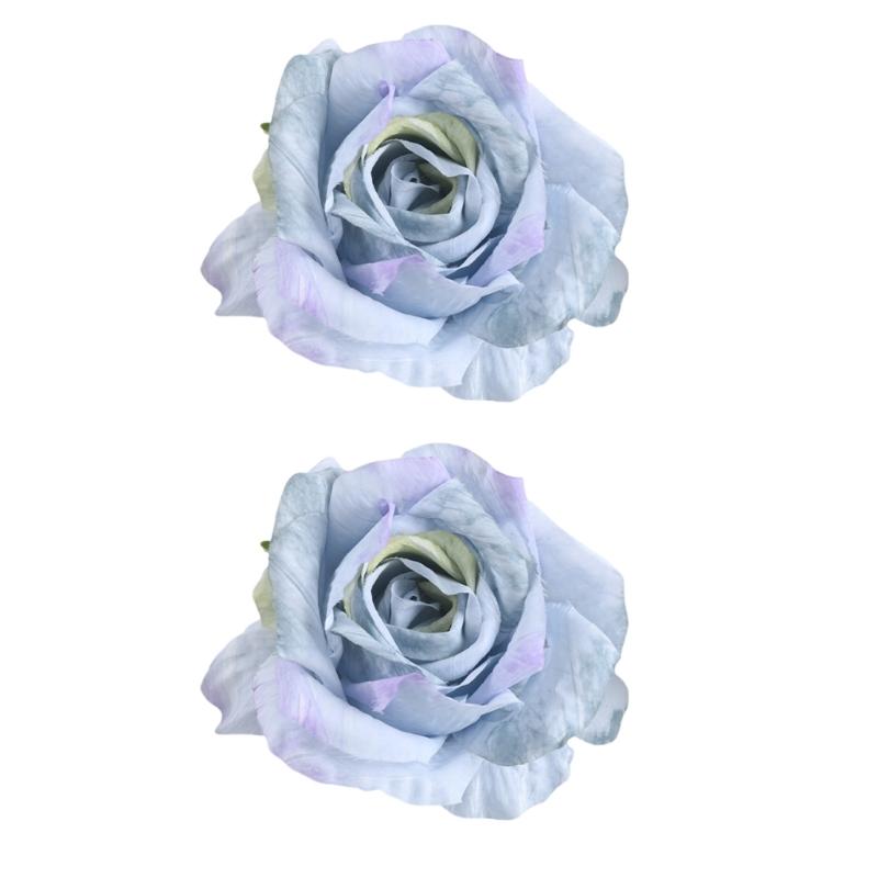  Set Of 2 Decorative Rose Design Curtain Clips Holdbacks Polyester Fabric