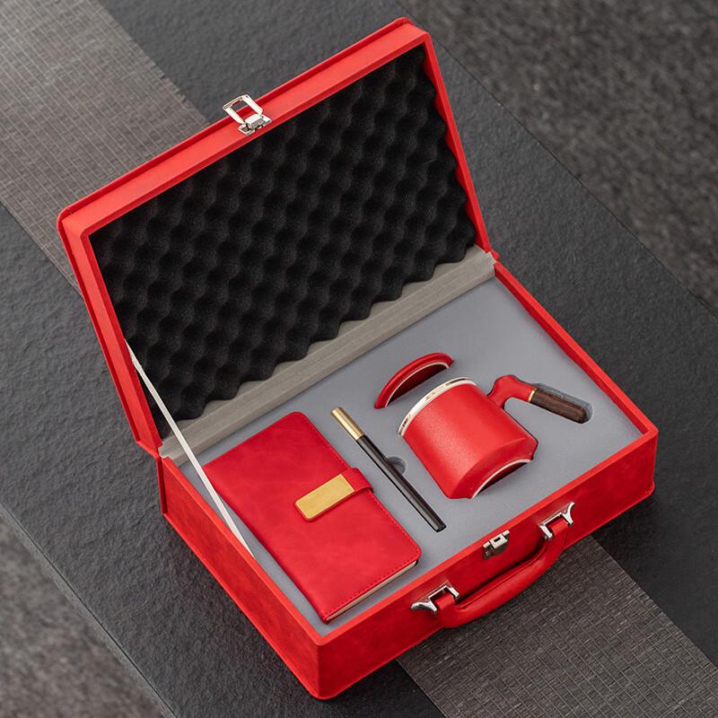 Chaxun Customizable Ceramic Tea Cup and Notebook Gift Set