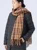 Beams Heart Check Pattern Large Scarf Women's Brown 2 Free