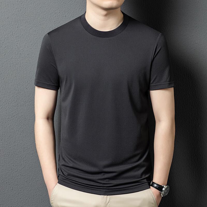 Yiliteng Men's Summer Casual Round Neck Knitted T-Shirt