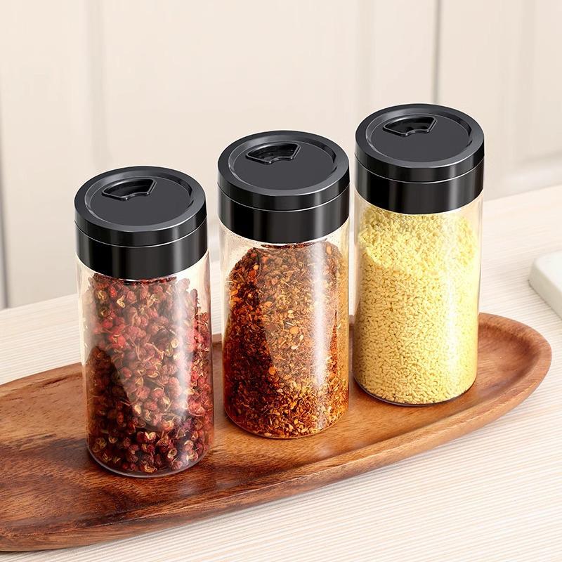 1/5 szt. Przezroczysta butelka na przyprawy Słoiczki do przypraw Słoik na pieprz z pokrywką Dozownik do przypraw BBQ Pojemnik kuchenny do przechowywania proszku