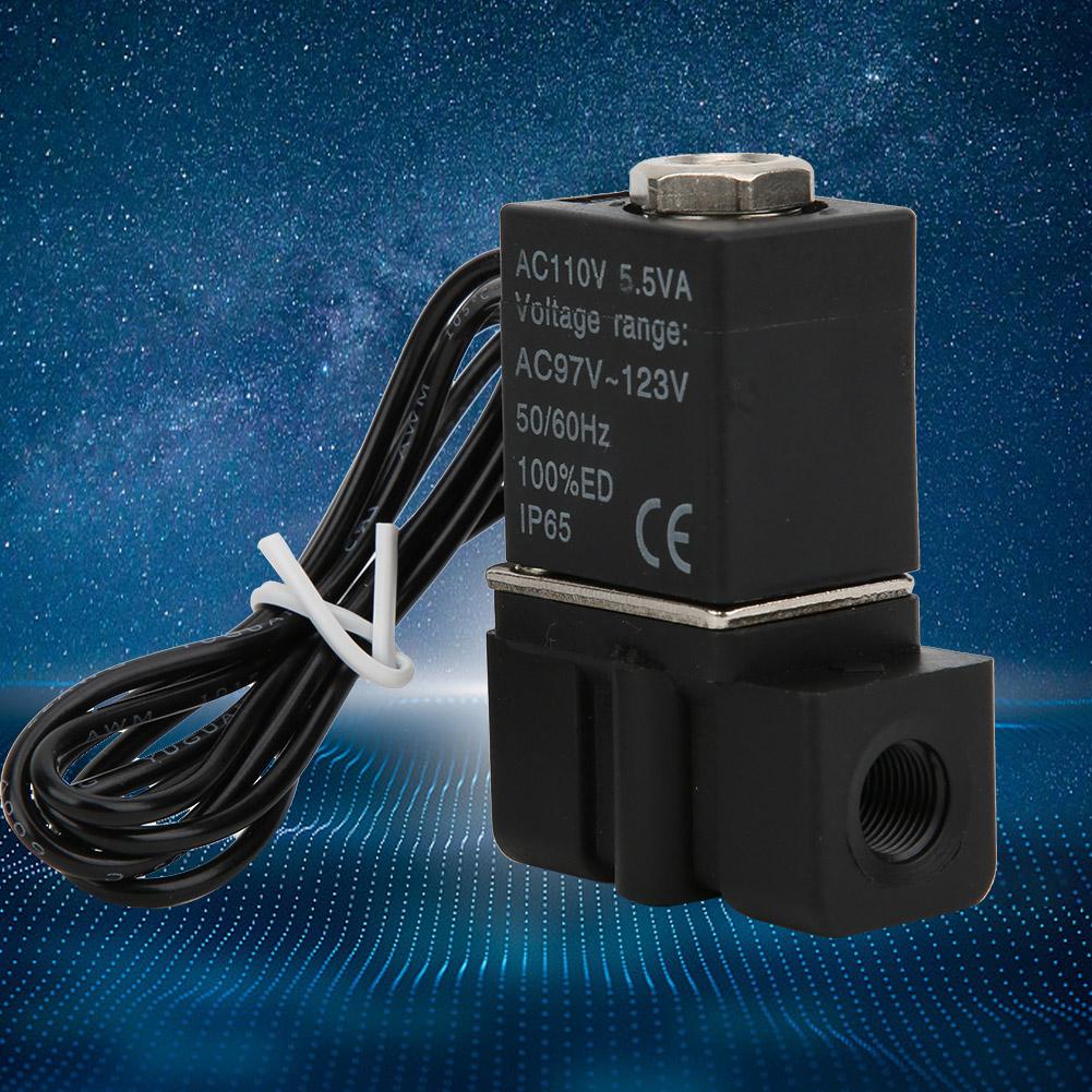 Schnell Ansprechendes Kunststoff Elektrisches Magnetventil 110V 2 Positionen 2 Wege Luft Wasser Öl