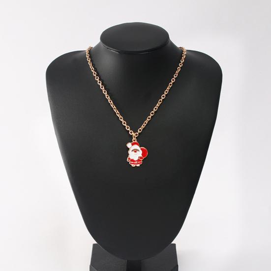 Colar feminino decorativo all-match glittery delicado tema natalino pingente colar para uso diário