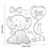 Elephant Cutting Dies Carbon Steel Embossing Die Cuts for Birthday Card Making DIY Scrapbooking Photo Album Paper Crafts