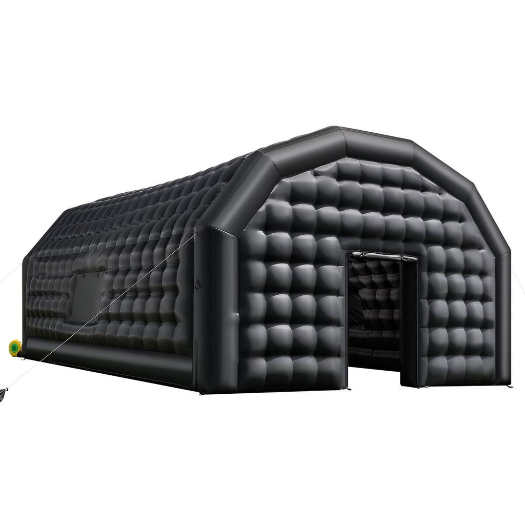 Inflatable Nightclub, 9 x 6 x 4 m Inflatable Party Tent with 1100W Blower & Sandbag, Ventilated Blow up Night Club with 2 Windows, Air Cube House for