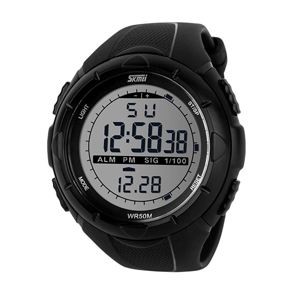 

50M Waterproof Stopwatch Alarm Electronic Watch Countdown Timer Men Digital Watch Alarm Sports Wrist Watch For Men Student Gift чорний