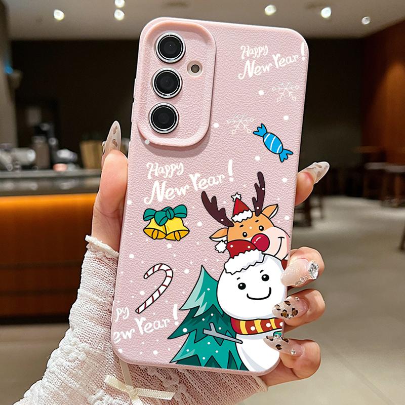 Happy New Year Phone Case For Samsung Galaxy A56 A16 A17 A36 A26 A55 A15 A25 A54 5G S25 S24 S22 Ultra S24 S23 FE Soft TPU Cover