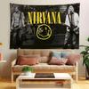Alternative Rock Nnnirvana BAND Tapestry House Bedroom Living Bar Garden Microfiber Decoration Background