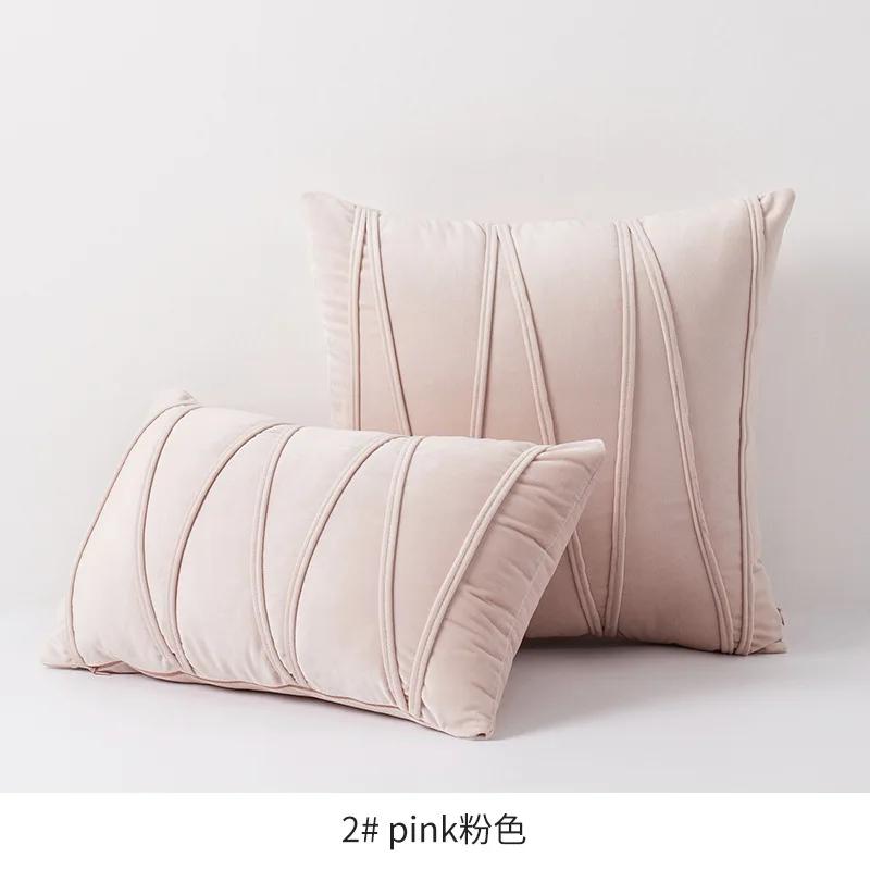 Nou Art Catifea Multi-Culoare Culoare Solidă Husa Pernă Decorativă Casă Canapea Pled Decor30X50 45X45 50X50CM