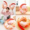 Peeled Prawns Stuffed Animals Plush Toys U Neck Pillow Shrimp Cushion Pillow