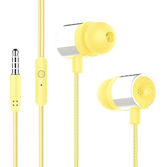Fone de ouvido com fio simples, pontas auriculares macias e sensíveis, efeito de som surround 6D