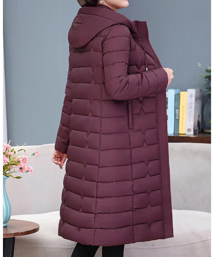 Dámské Zimní S kapucí Tenká Tenká Větruodolná Velká kapsa X-Dlouhý kabát Nabíraná bunda Bavlna Vycpaná Parka Svrchní kabát