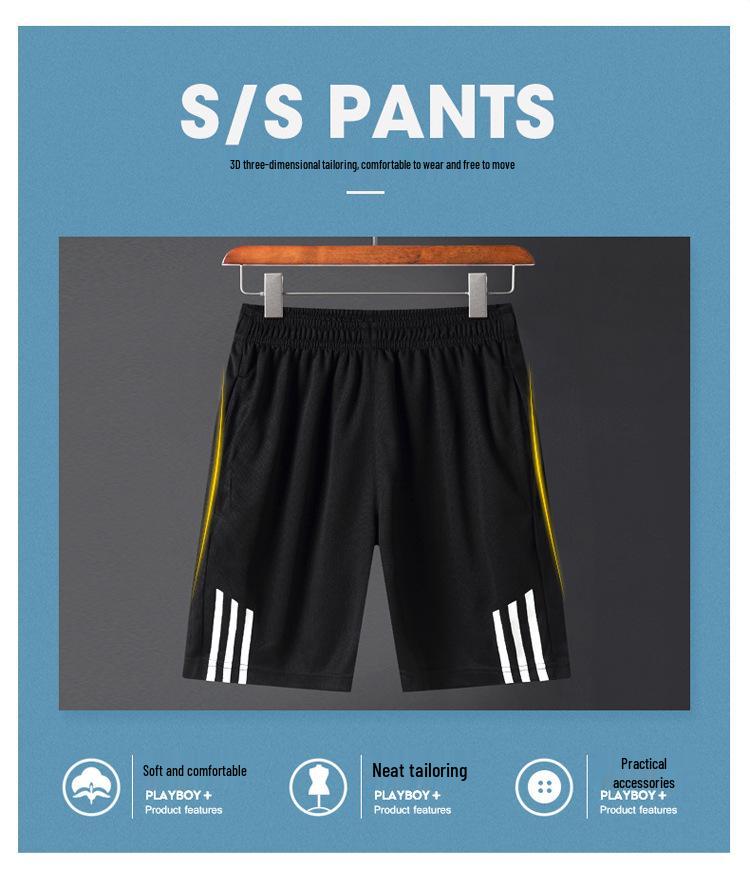 Men's Plus Size Summer Sports Suit: Crew Neck Quick-Dry T-Shirt & Shorts for Running Fitness