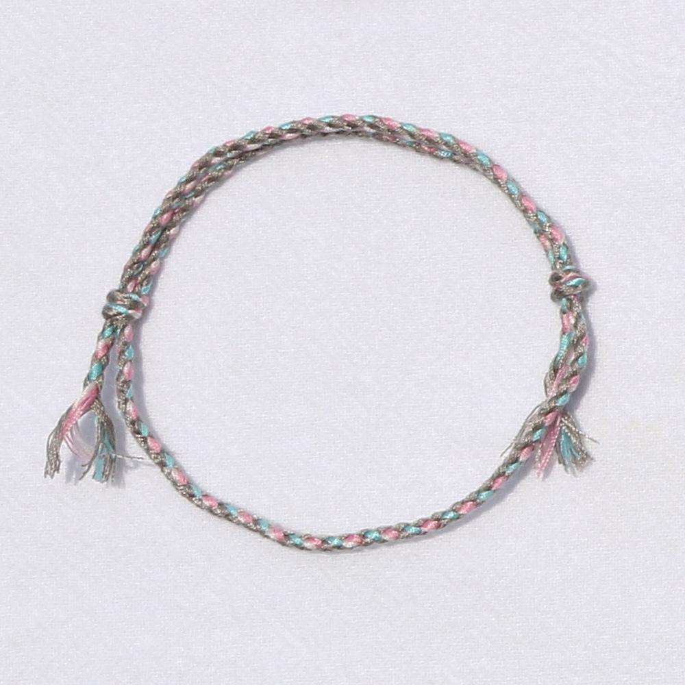 Eenvoudige Kleur Gevlochten Katoenen Touw Mannen Armband Retro Tibetaans Handgewreven Vrouwen Meerlaags Armband Mode Sieraden Accessoires
