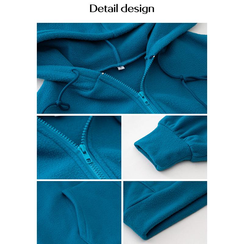 Ladies Spring Autumn Casual Long Sleeve Drawstring Hooded Zipper Solid Color Cardigan Hoodies Sweatshirt Top