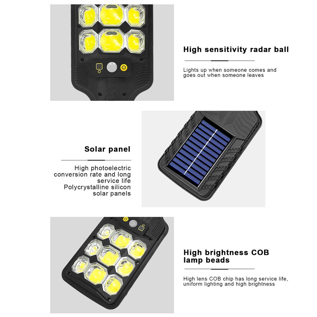 Super Bright Solar Street Light PIR Motion Sensor Lights Outdoor Courtyard Light Solar Powered