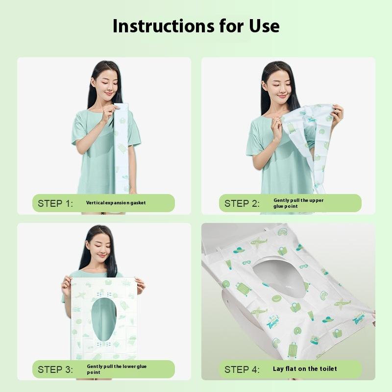 10Pcs Bathroom Decoration Summer Disposable Toilet Seat Covers With Waterproofing Portable Travel Packaging