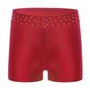 Girls Performance Shorts Sparkling Rhinestones Waistband Figure Skating Dance Gymnastics Bottom