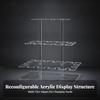 Acrylic Stemware Display Stand Decorative with Cutout Slots