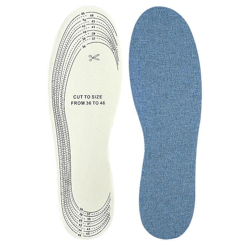 Unisex Linen Latex Insoles Soft Shock Absorption Summer Cool Sports Insoles Can Be Cut for Comfort