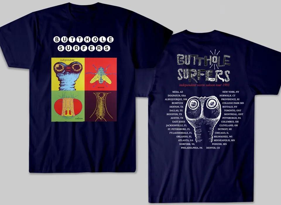 New Butthole Surfers Band Rock Band Cotton Navy All Size Shirt AG519 Unisex T-Shirt XL