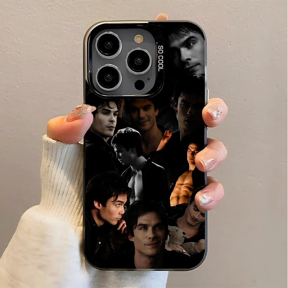 The Vampire Diaries Damon Phone Case For iPhone 17 Air 16e 15 14 13 12 11 Pro Max Plus Mini SE Anti Fall Matte Back Cover