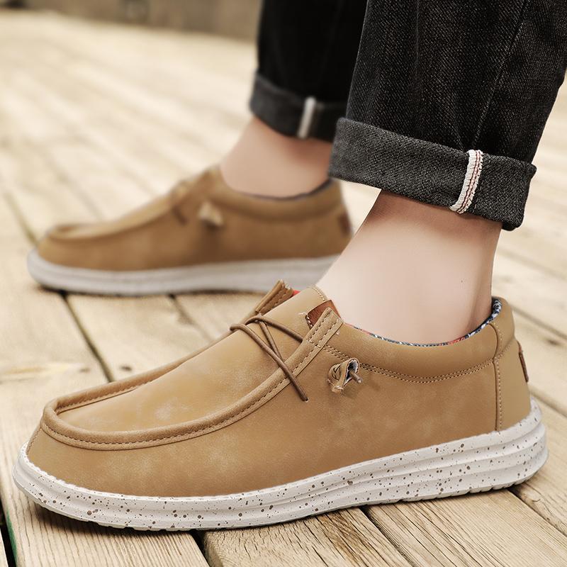 Fashion Fashion Handmade Casual Leather Shoes Spring Autumn Men's Sneakers Comfortable Driving Shoes Hot Sale Male Formal Dress Footwear