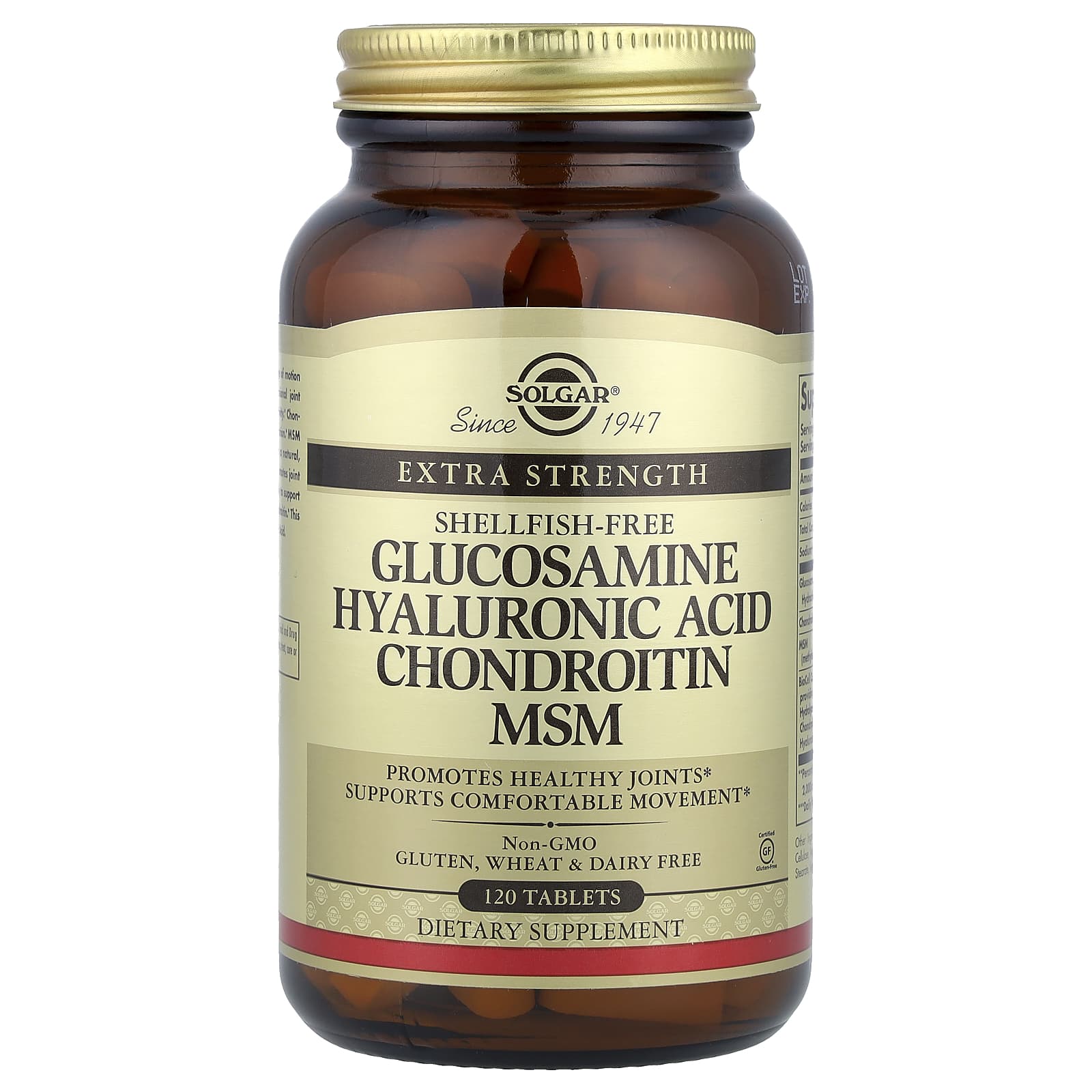 

Glucosamine Hyaluronic Acid Chondroitin Dietary Sulfur, 120 Tablets