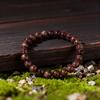 Festive Gifts Dark Red Gold Speckle Stone Beaded Bracelet Elegant Fashion Jewelry For Women Daily Wear Gift