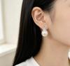 Elegant Square Diamond Pearl Stud Earrings: Japanese-Korean Fashion, Versatile Simple Luxury Design for Women