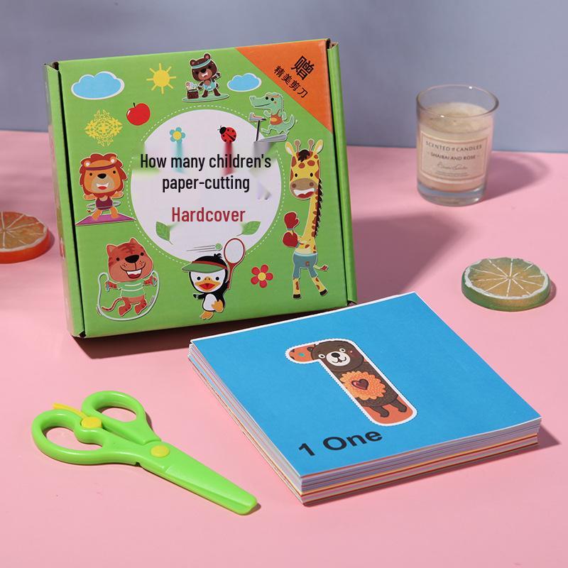 Kindergarten DIY Creative Paper Cutting & Painting Gift Box Set for Kids