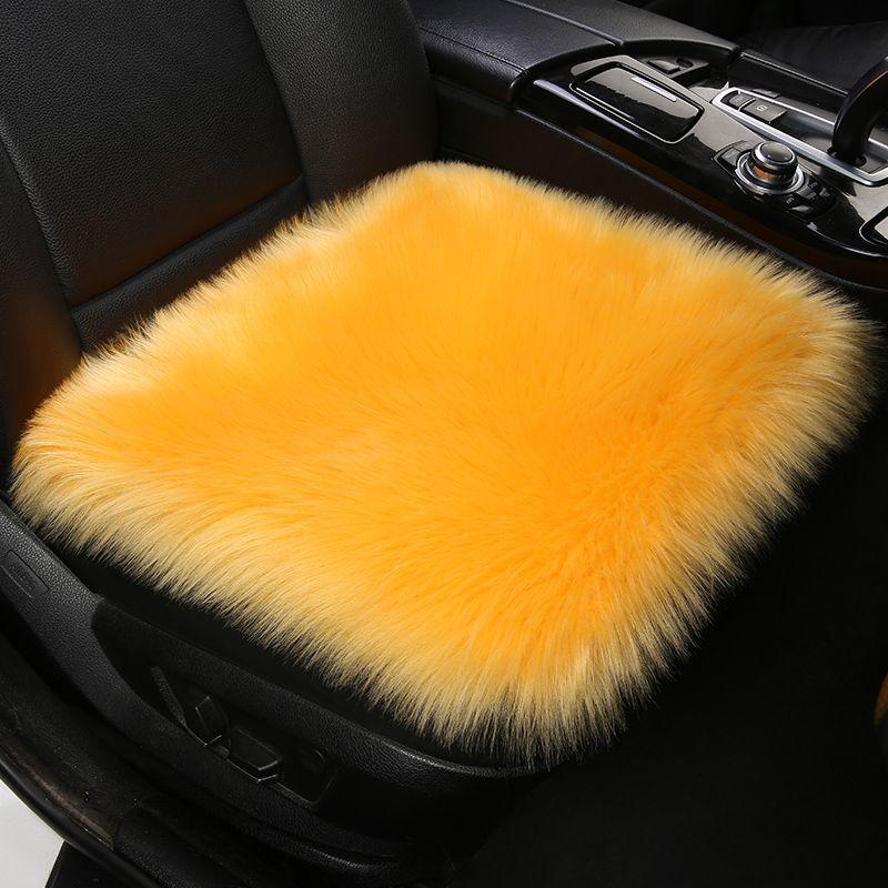 Winter Hairy Car Seat Cushion Warm Pillows Chairs Pads Comfortable Decorative Solid Cushions Sofa Living Room Back Pillow Ins