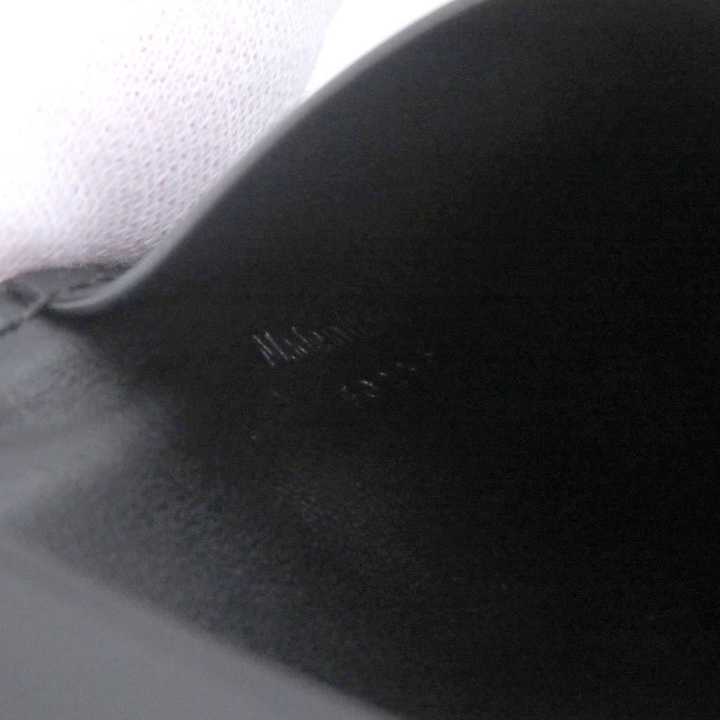 Excellent BERLUTI Card Case Inbuia Calligraphy script black leather mens Used