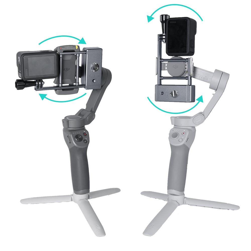 Handheld Gimbal Adapter Switch Mount Plate for DJI Mobile 6/OM 5 for Insta360 Flow Camera Adapter for DJI Action 3 for Gopro 11