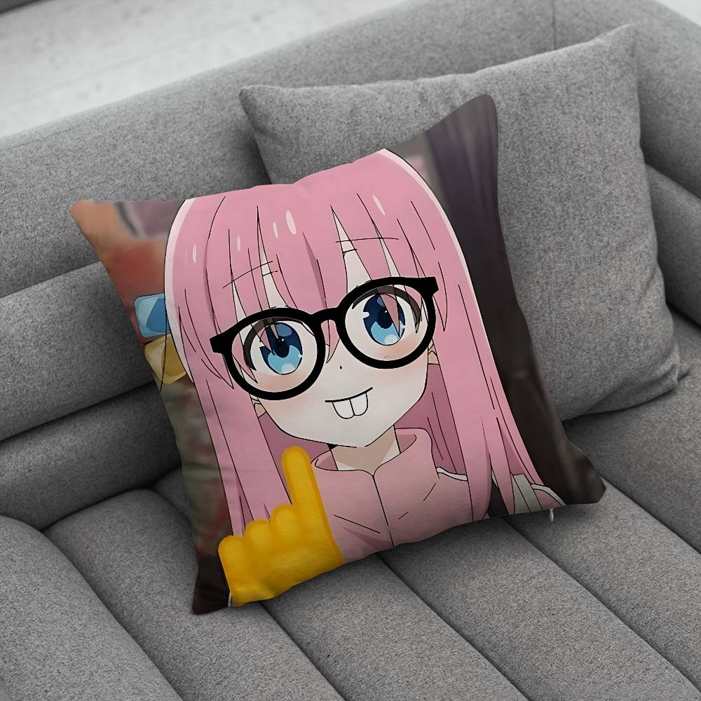 BBocchi The Rock Pillow Case For Home Bedroom Car Office Decoration Living Room Sofa Cushion Cover Suitable