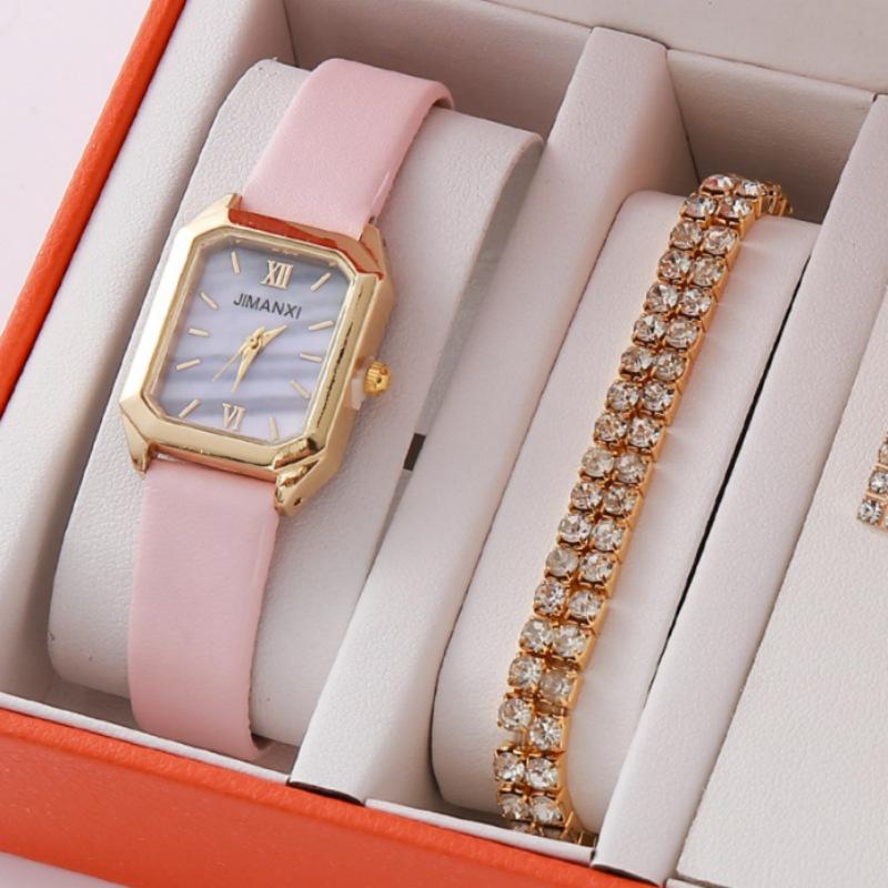 Drainage Light Luxury Clover Watch Watch Emerald Five-Piece Quartz Watch