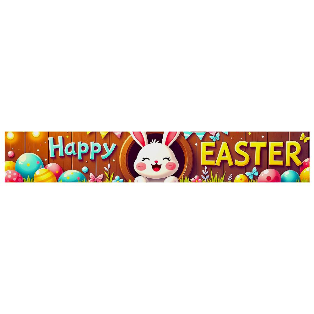 Decorative Rabbit Easter Banner Spring Easter Decoration Easter Egg Banner For Party Decor Indoor Decoration Holiday