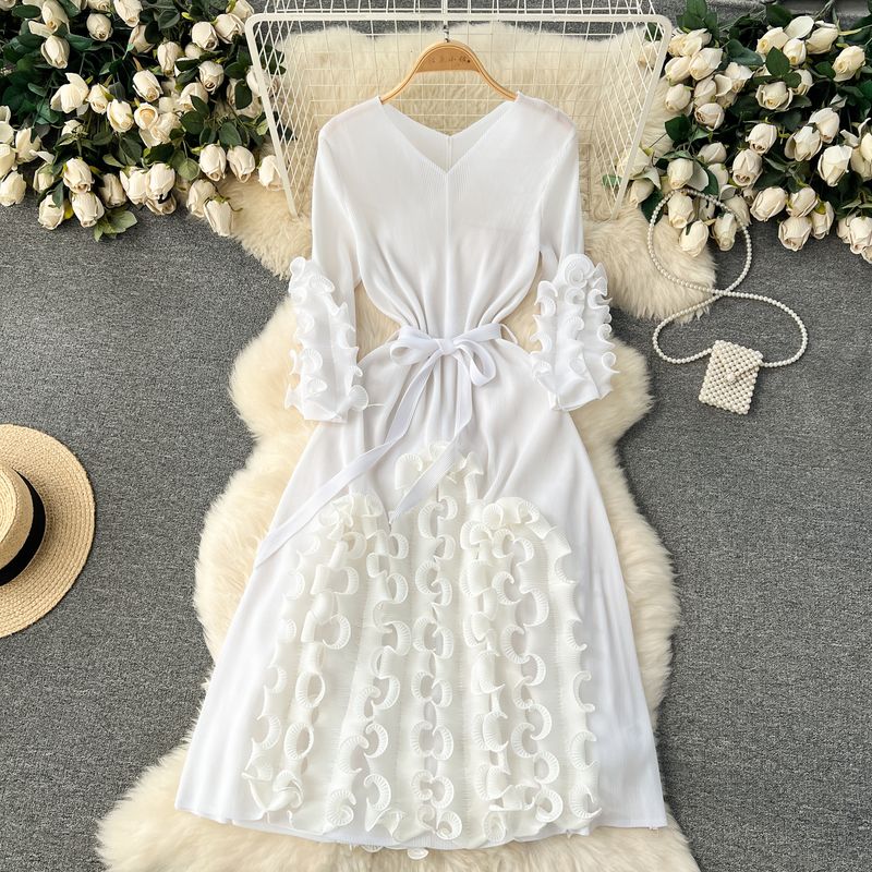 Design Three-Dimensional Ruffles Niche Style Exquisite Dress