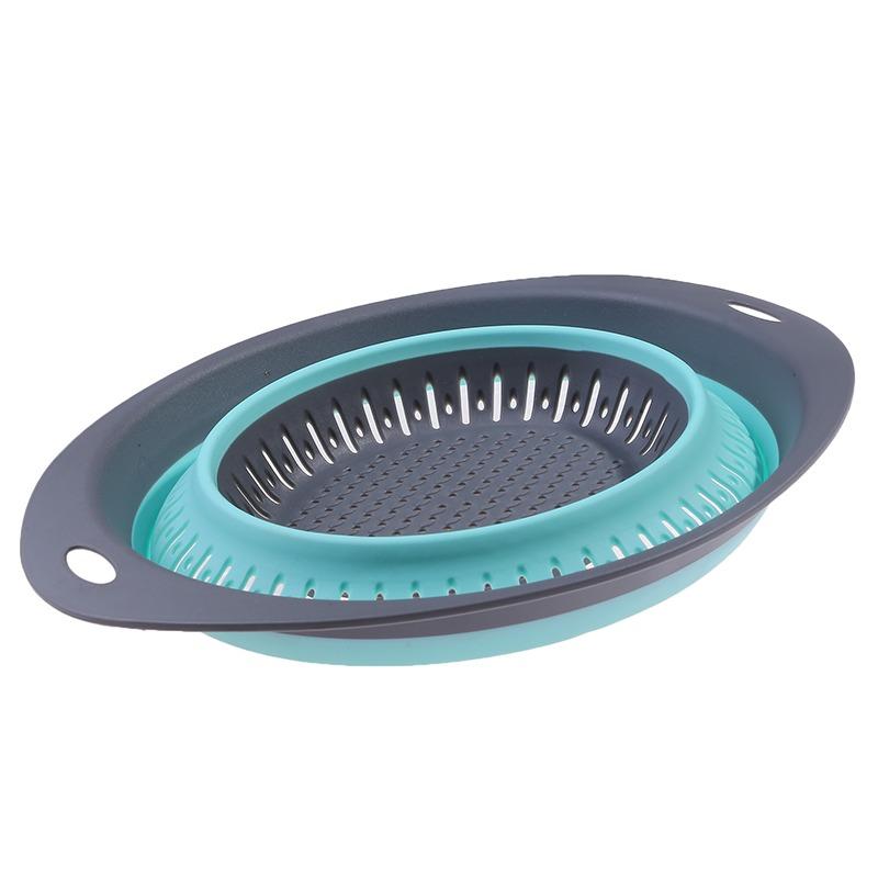 Foldable Kitchen Storage Basket Multi-Purpose Fruit Vegetable Drainer Organizer Collapsible Space-Saving Gadget