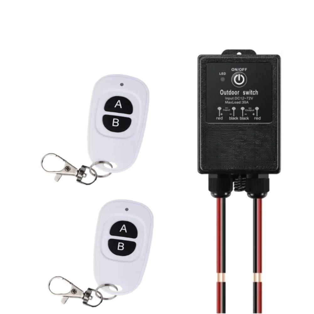 DC12V Remote Control Switch Controller IP65 Waterproof Wireless Relay Switch For Water Pumps, Motors, And Solar Lights