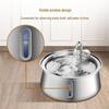 4L Stainless Steel Cat Water Fountain with Window, Automatic Filtration & Purification