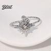 Adjustable Ring Women Finger Eight-Pointed Star Fit Open Multi-width Rings