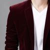 Suits Jacket Skin-friendly Long Sleeve Corduroy Men Fashion Casual Business Blazer for Autumn