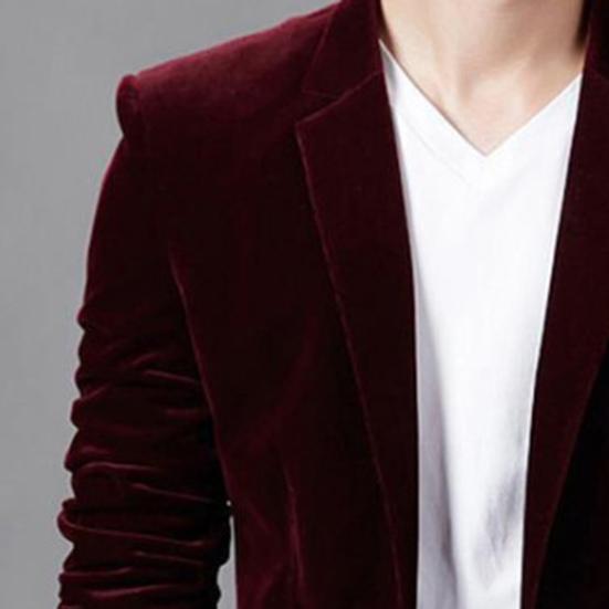 Suits Jacket Skin-friendly Long Sleeve Corduroy Men Fashion Casual Business Blazer for Autumn