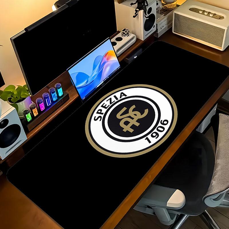 Spezia Calcio Mouse Pad, Large Gaming Desk Mat, Non-slip XXL Mousepad for Laptop & Tablet, Mini PC Playmat with Stitched Edges