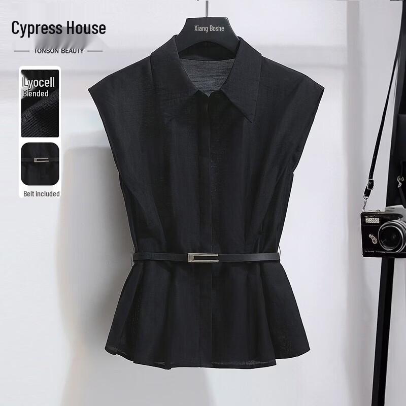 SIBO SHE Women s Tencel Slim-Fit Lapel Commuter Shirt XL