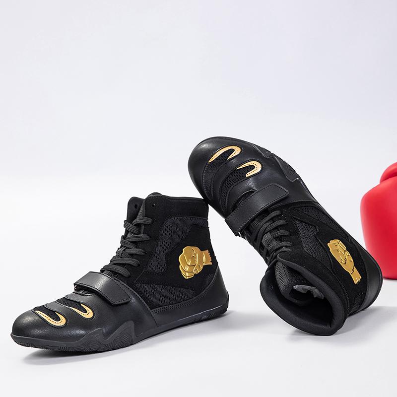 Professional Men's Boxing Shoes, Mesh Breathable and Comfortable Wrestling Sports Shoes, Youth Fighting Training Shoes