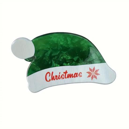 Christmas Hat Hair Claw Scalp Protection Shark Hair Clip Shower Back Head Hair Claw Versatile Hair Accessories