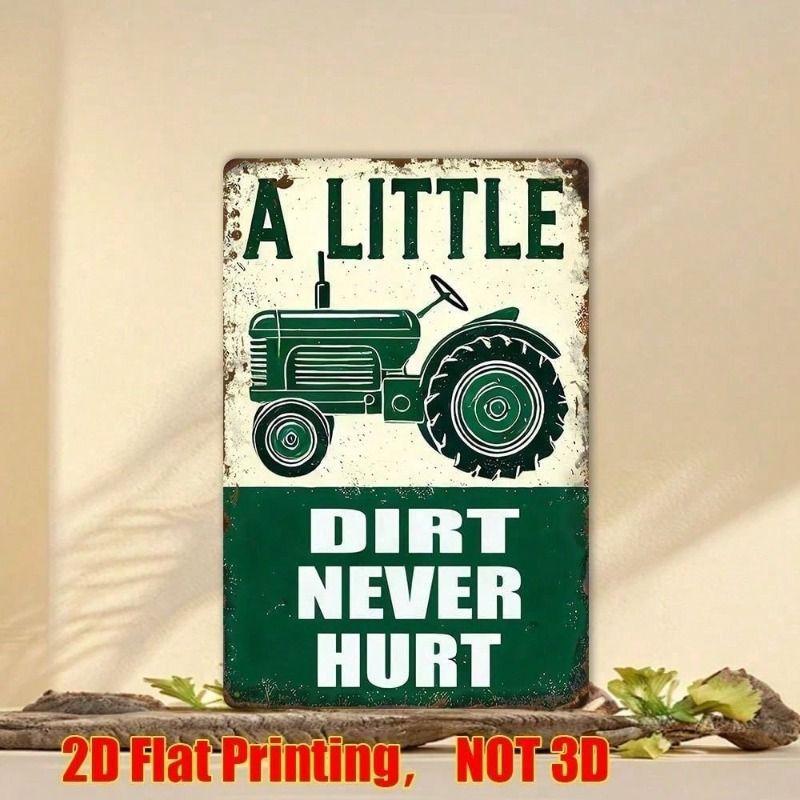 

Vintage Metal Wall Art, Flat Print Decor for Home Bar Garage