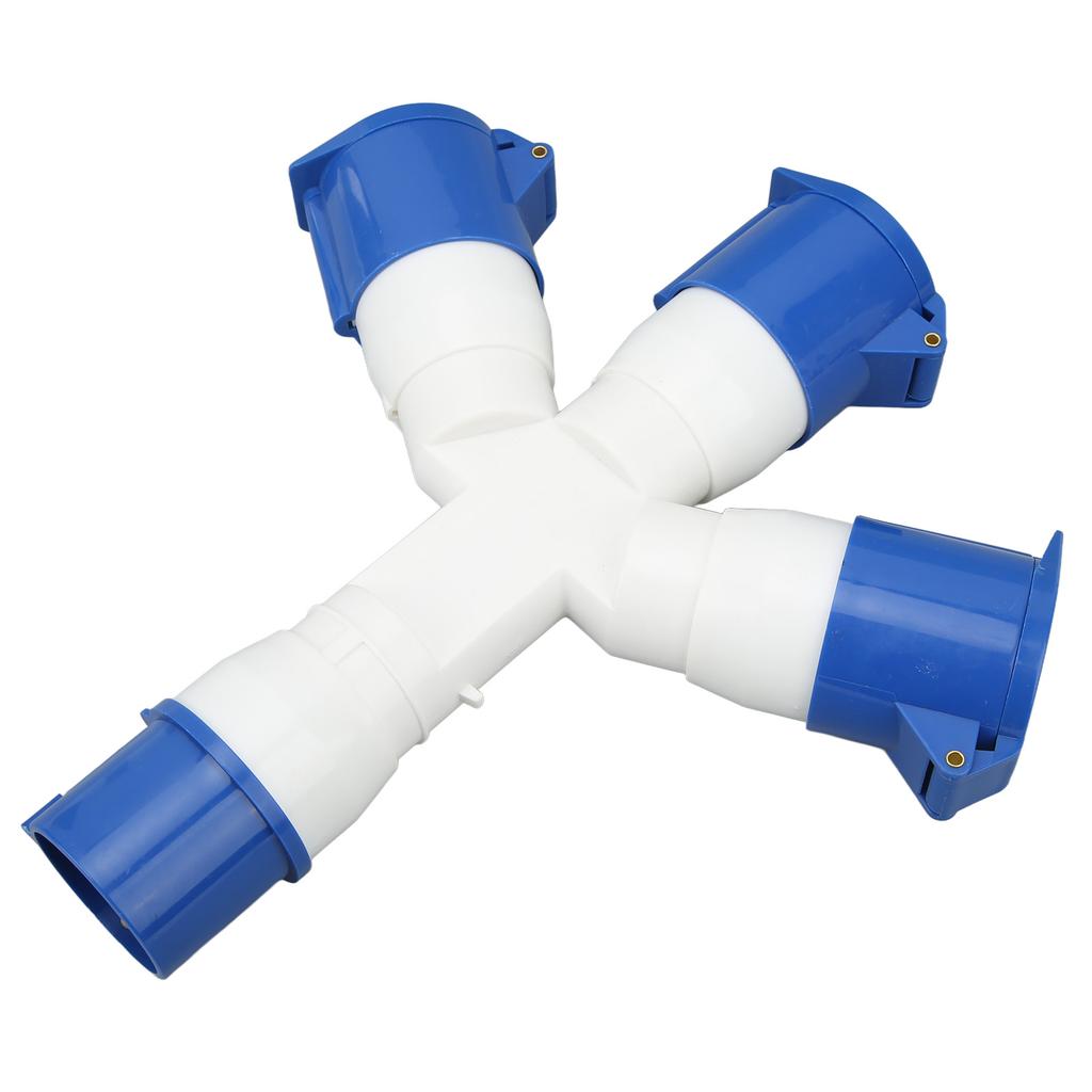 3 Pin Industrial Site Plug IP44 Waterproof Multifunctional 1 In 3 Out 32A Aviation Cable Connector 220‑250V